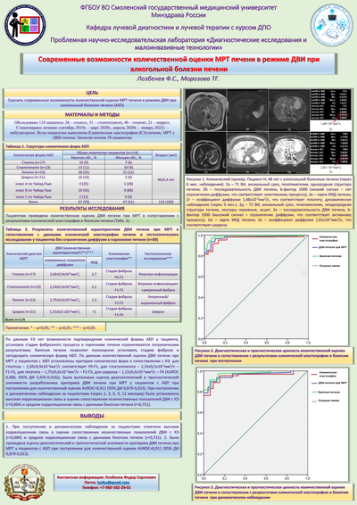 Современные возможности количественной оценки МРТ печени в режиме ДВИ при алкогольной болезни печени